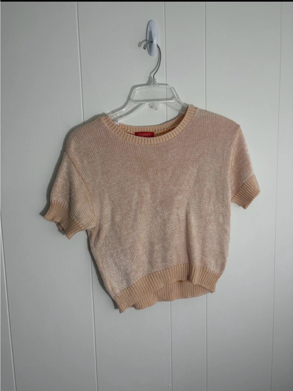 Vintage Esprit Beige Knit Top, Size Small